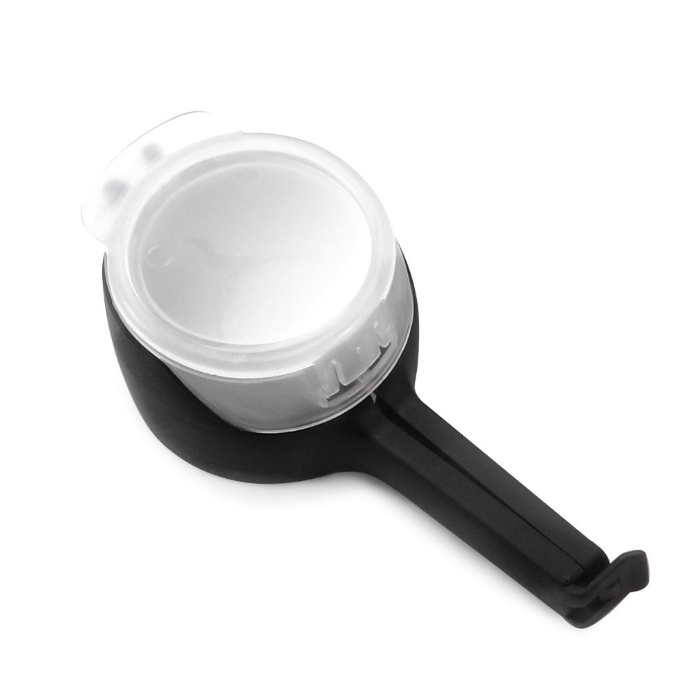 Plastic bag clip with lid