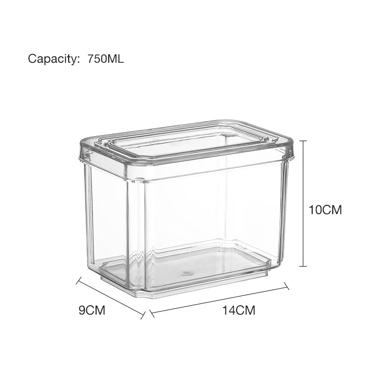 Plastic kitchen organizers with lid 750ml