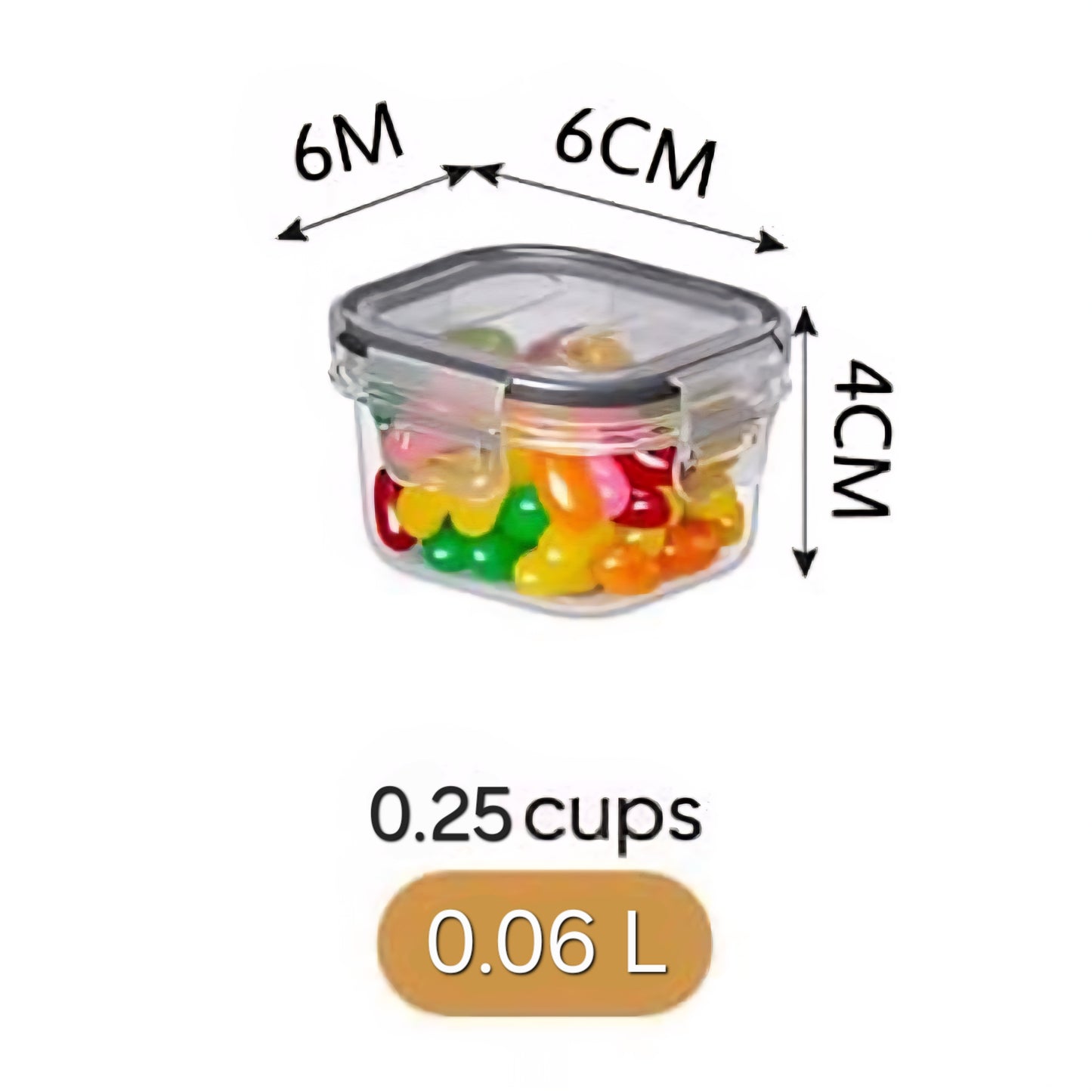 Plastic kitchen storage 0.06L BPA free