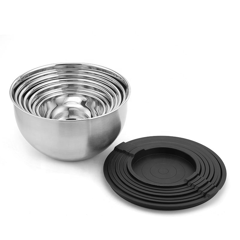 Stainless steel mixing bowls set of 7pcs with lid