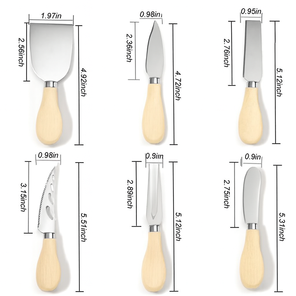 6-Piece Cheese Knife Set