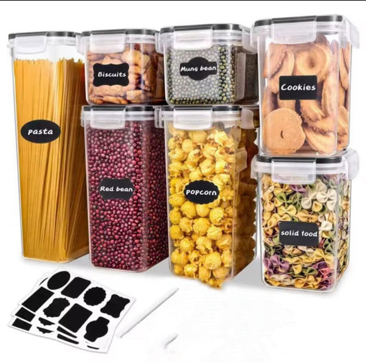 Plastic kitchen storage set of  7pcs BPA free
