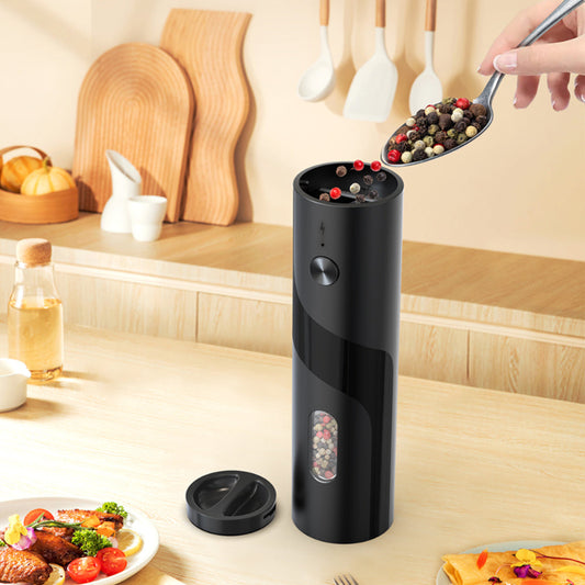 Lithium battery rechargeable salt and pepper grinder mills 110 ml set of 1