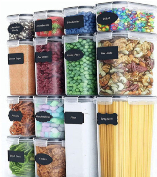 Plastic kitchen storage set of 14pcs BPA free