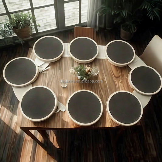 Multifunctional expandable oval shape turning table