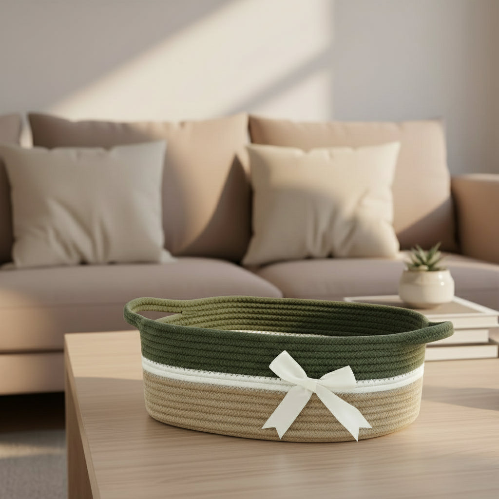 Woven Rope Storage Basket